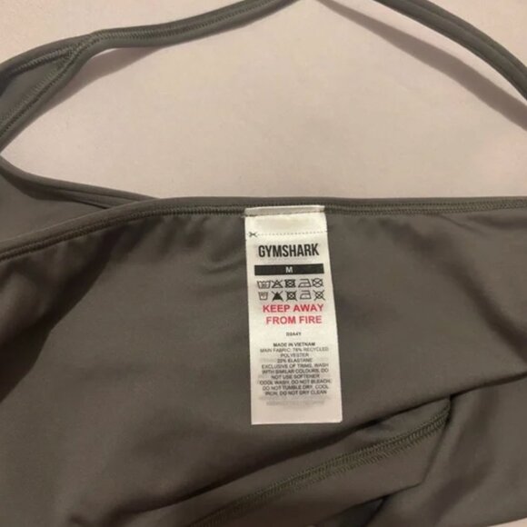Gymshark Grayish/ green halter Sports Bra/ top - Picture 2 of 4